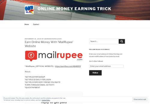 
                            11. Earn Online Money With 'MailRupee' Website – ONLINE MONEY ...