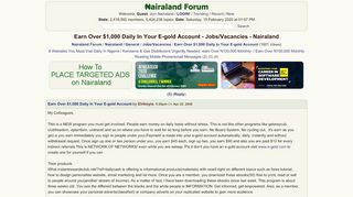 
                            11. Earn Over $1,000 Daily In Your E-gold Account - Jobs/Vacancies ...
