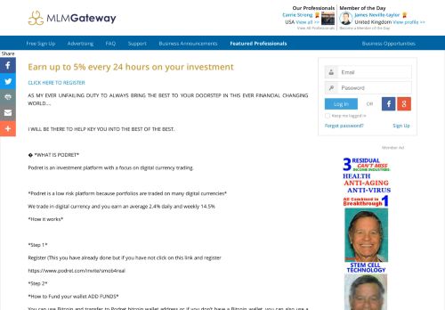 
                            5. Earn up to 5% every 24 hours on your investment | MLM Gateway