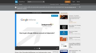 
                            11. Earn Via Google AdSense on Indyarocks.com - SlideShare