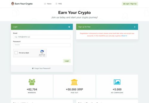 
                            4. Earn Your Crypto - Free Crypto