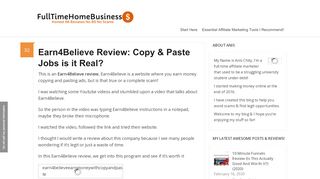 
                            2. Earn4Believe Review: Copy & Paste Jobs is it Real? | Scam Busting ...