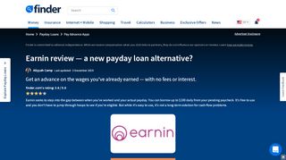 
                            5. Earnin app review 2019 — get your paycheck today | finder.com