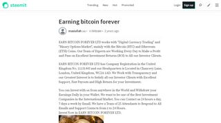 
                            1. Earning bitcoin forever — Steemit