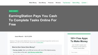 
                            8. Earning Station Pays You Cash To Complete Tasks Online