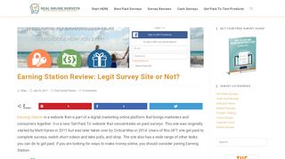 
                            13. Earning Station Review: Legit Survey Site or Not? | Real Online Surveys