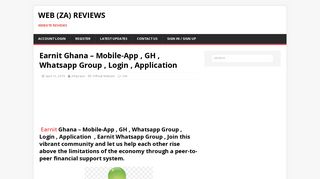 
                            3. Earnit Ghana – Mobile-App , GH , Whatsapp Group , Login , Application