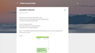 
                            11. earnstation referral id - Online Income Guide