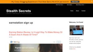 
                            2. earnstation sign up | | Stealth Secrets