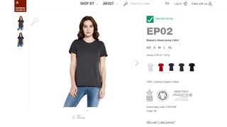 
                            10. EarthPositive EP02 Women's classic jersey t-shirt 5 Colours