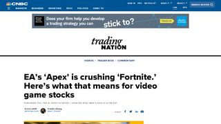 
                            8. EA's 'Apex' is crushing 'Fortnite.' Here's what that means for its stock