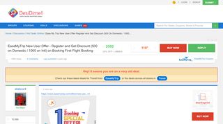 
                            10. EaseMyTrip New User Offer - Register and Get Discount (500 on ...