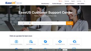 
                            2. EaseUS Support Center - Welcome to EaseUS Customer Service and ...
