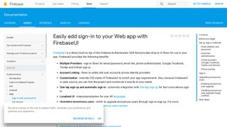 
                            3. Easily add sign-in to your Web app with FirebaseUI | Firebase