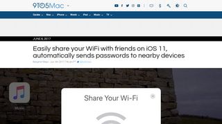 
                            12. Easily share your WiFi with friends on iOS 11, automatically ...