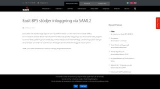 
                            4. Easit BPS stödjer inloggning via SAML2 | Easit Ärendehantering