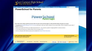 
                            11. East Carteret High School: PowerSchool for Parents