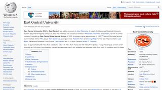 
                            12. East Central University - Wikipedia