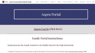 
                            2. East Greenwich School Dept. - Aspen log-in/directions