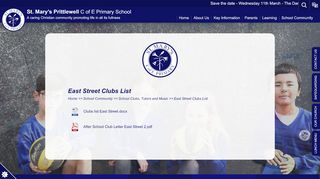
                            11. East Street Clubs List | St Mary's Prittlewell C of E Primary School