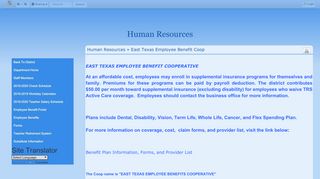 
                            7. East Texas Employee Benefit Coop • Page - Goodrich Independent ...