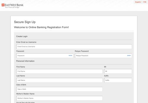 
                            7. East West Bank | Registration