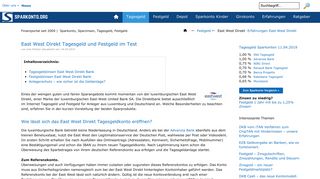 
                            3. East West Direkt Tagesgeld und Festgeld im Test auf sparkonto.org