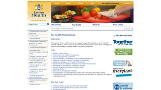 
                            2. Eastern Health - For Health Professionals