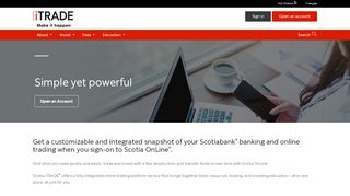 
                            4. Easy and Powerful Online Trading - Scotia iTRADE