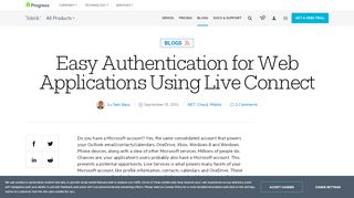
                            9. Easy Authentication for Web Applications Using Live Connect -