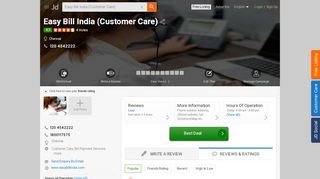 
                            7. Easy Bill India (Customer Care) - Bill Payment Services in Chennai ...