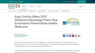 
                            6. Easy Choice Offers 2017 Medicare Advantage Plans That ...