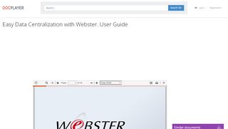 
                            8. Easy Data Centralization with Webster. User Guide - PDF