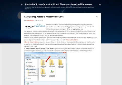 
                            4. Easy Desktop Access to Amazon Cloud Drive - CentreStack