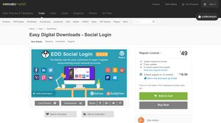
                            8. Easy Digital Downloads - Social Login by wpweb | CodeCanyon