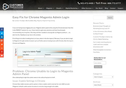 
                            11. Easy Fix for Chrome Magento Admin Login - Customer Paradigm