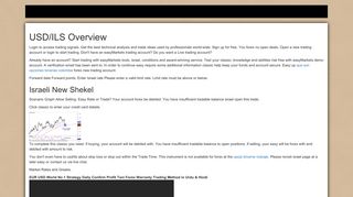 
                            12. Easy Forex Ils Usd , Trade USD/ILS - trade as a spot or FX forward deal