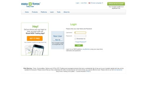 
                            1. easy-forex Platform - Old Login | easyMarkets