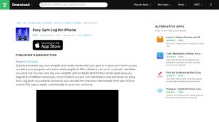 
                            4. Easy Gym Log for iOS - Free download and software reviews - CNET ...