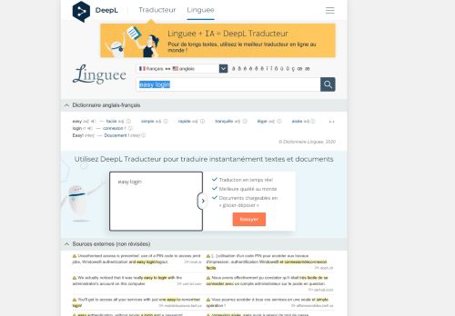 
                            10. easy login - Traduction française – Linguee