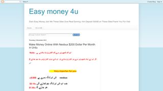 
                            9. Easy money 4u: Make Money Online With Neobux $200 ...
