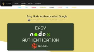
                            9. Easy Node Authentication: Google ― Scotch.io