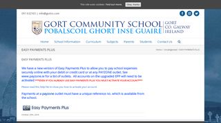 
                            8. EASY PAYMENTS PLUS | Gort Community School