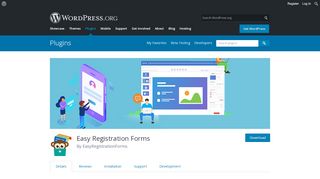
                            4. Easy Registration Forms | WordPress.org