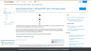 
                            2. Easy ScnSocial Auth + Standard ZFC User in the login screen ...