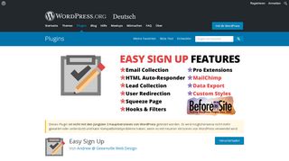 
                            2. Easy Sign Up | WordPress.org