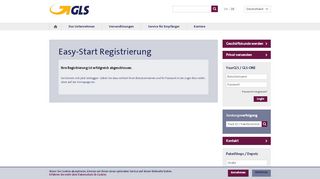 
                            1. Easy-Start Registrierung Bestätigung | GLS-Paketdienst