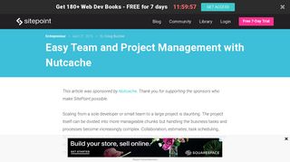 
                            12. Easy Team and Project Management with Nutcache — SitePoint