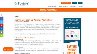 
                            12. Easy To Use Sign Up App For Your Tablet | E-mail Collection
