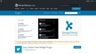 
                            10. Easy Twitter Feed Widget Plugin | WordPress.org